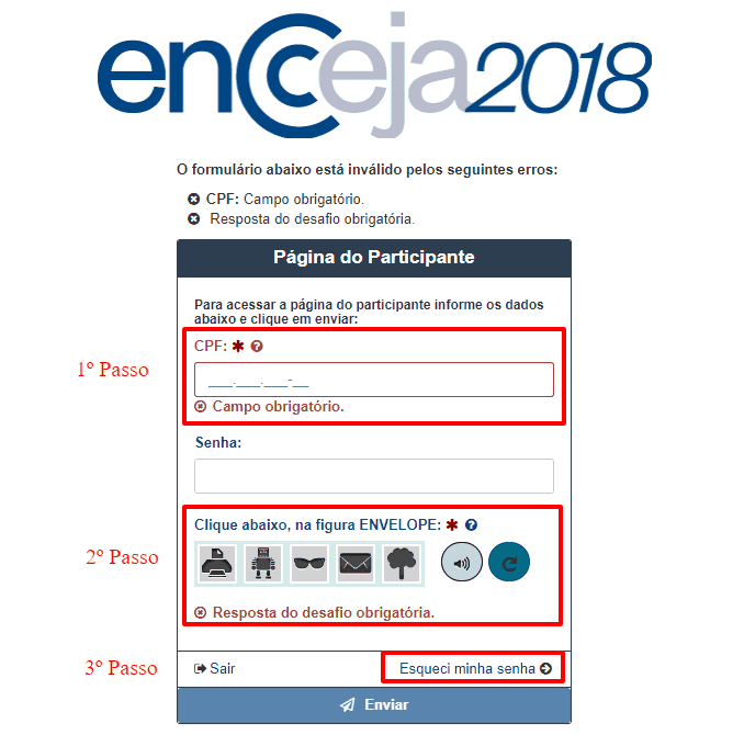 Como acessar sua Página do Participante Encceja - Senha Como acessar sua Página do Participante Encceja - Senha